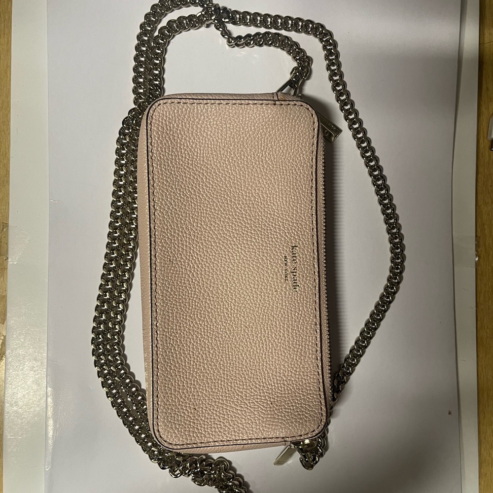Kate Spade Light Pink Crossbody Bag with Chain Strap